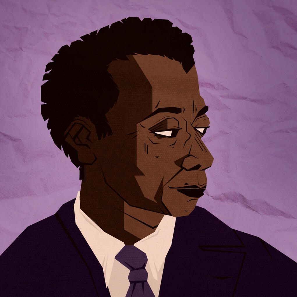 James Baldwin | Made with Adobe Photoshop for The Queer Gaze Mag's Black History Month publication